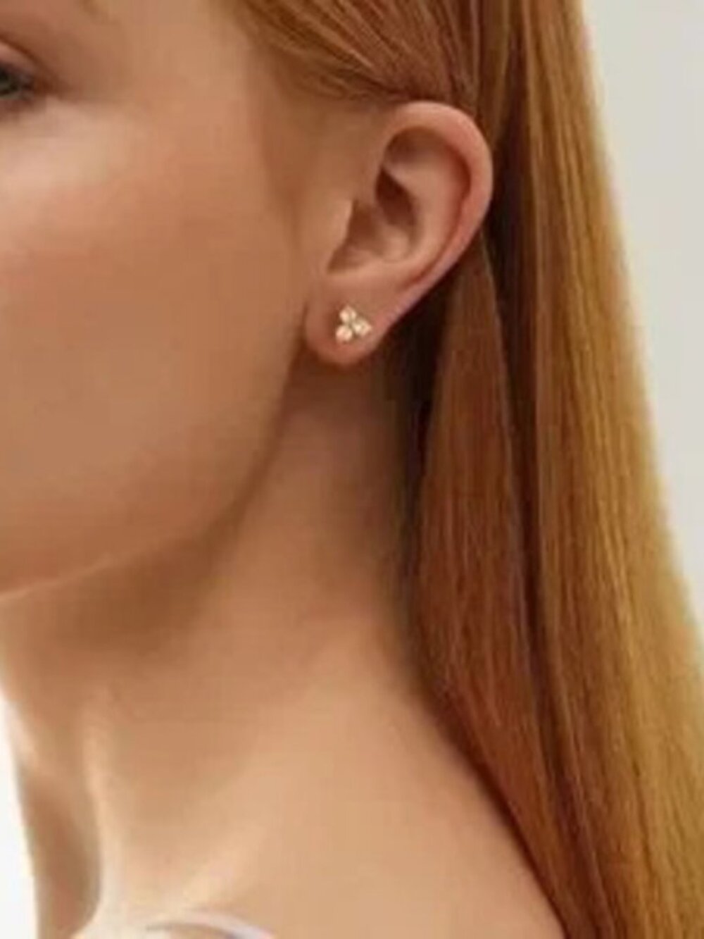 Gold 14k Gold Plated CZ Stud Earrings